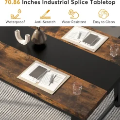 Hot Tribesigns 6FT Conference Table, 70.8” Executive Desk Office Computer Meeting Table