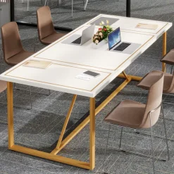 Cheap Tribesigns 6FT Conference Table, 70.9’’ Modern Large Executive Computer Desk