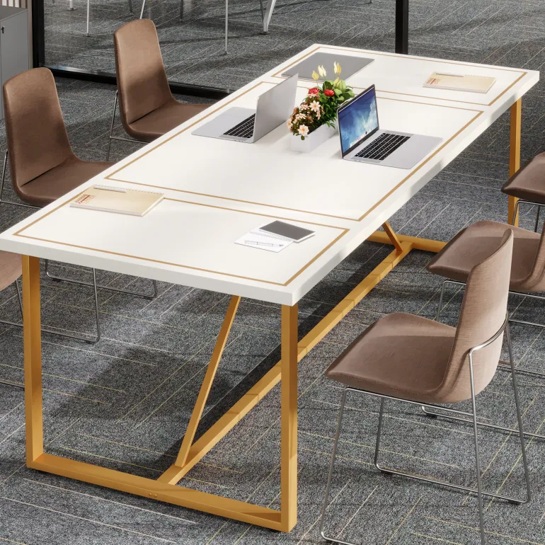 Cheap Tribesigns 6FT Conference Table, 70.9’’ Modern Large Executive Computer Desk
