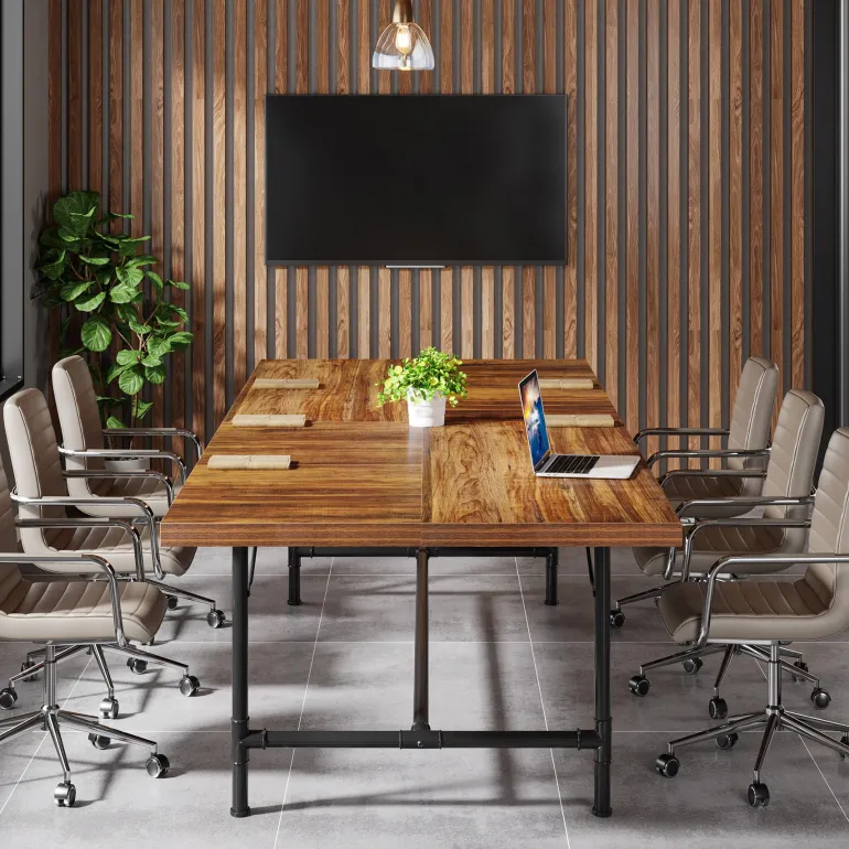 Best Sale Tribesigns 6FT Conference Table, 70.8" Rectangle Training Table Boardroom Desk