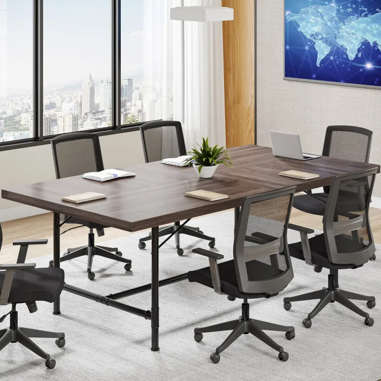 Best Sale Tribesigns 6FT Conference Table, 70.8" Rectangle Training Table Boardroom Desk