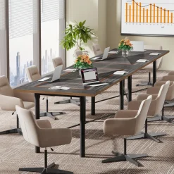 Cheap Tribesigns 6FT Conference Table, Modern Meeting Table Training Boardroom Table