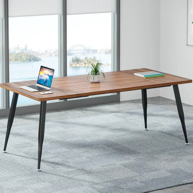 Hot Tribesigns 6FT Conference Table, Rectangular Meeting Room Table Seminar Desk