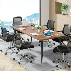 Hot Tribesigns 6FT Conference Table, Rectangular Meeting Room Table Seminar Desk