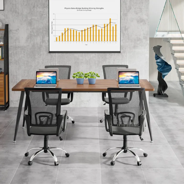 Hot Tribesigns 6FT Conference Table, Rectangular Meeting Room Table Seminar Desk