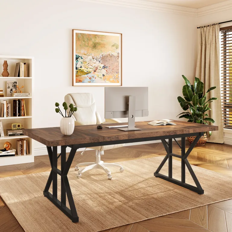 Flash Sale Tribesigns 6FT Conference Table, Rectangle Meeting Room Table Executive Desk