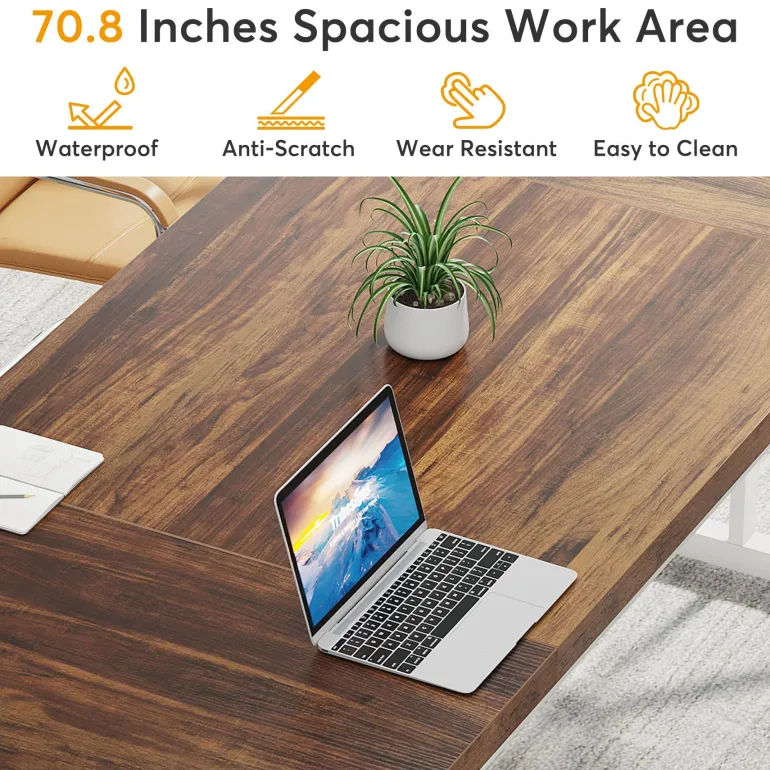 Flash Sale Tribesigns 6FT Conference Table, Rectangle Meeting Room Table Executive Desk