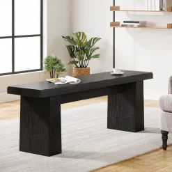 Fashion Tribesigns Full-frontal shot of 's Entryway Bench, Wooden Dining Table Bench End of Bed Bench.
