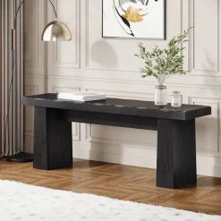 Fashion Tribesigns Full-frontal shot of 's Entryway Bench, Wooden Dining Table Bench End of Bed Bench.