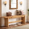 Best Tribesigns Hallway view of 59" 's Entry Bench, Farmhouse Kitchen Bench Bedroom Bed Bench.