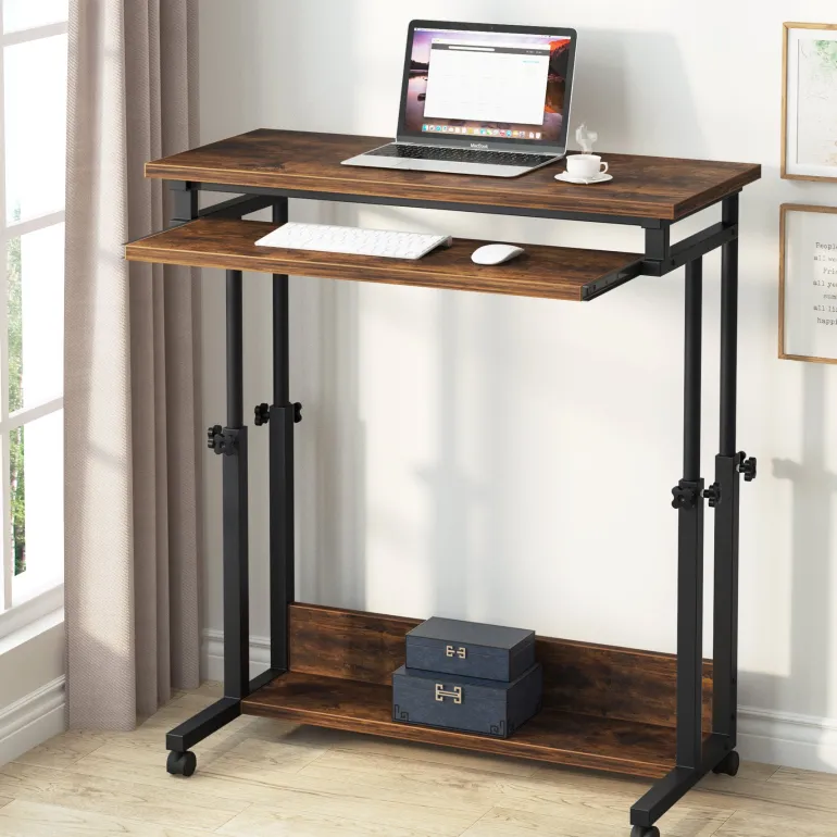 New Tribesigns Height Adjustable Desk, Rolling Standing Desk Portable Desk