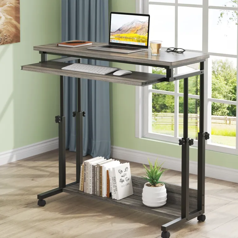 New Tribesigns Height Adjustable Desk, Rolling Standing Desk Portable Desk