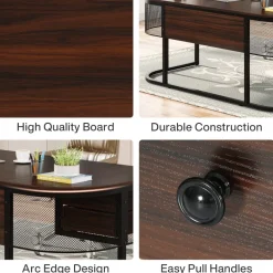 Clearance Tribesigns 63-Inch Computer Desk Executive Desk with 4 Drawers