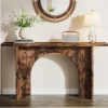 Store Tribesigns 63-Inch Console Table, Wood Farmhouse Entryway Table with Arch Brace