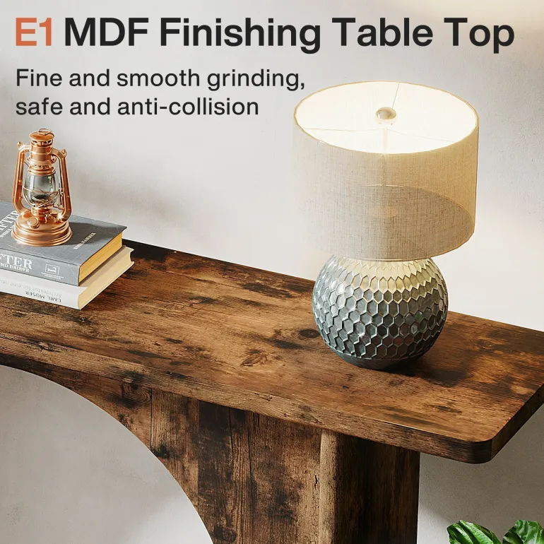 Store Tribesigns 63-Inch Console Table, Wood Farmhouse Entryway Table with Arch Brace