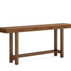 Cheap Tribesigns 70.9-Inch Console Table, Wood 2-Tier Sofa Table Long Entryway Accent Table