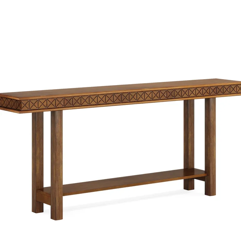 Cheap Tribesigns 70.9-Inch Console Table, Wood 2-Tier Sofa Table Long Entryway Accent Table