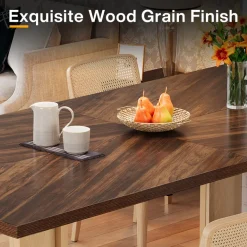 Flash Sale Tribesigns 63-Inch Dining Table for 4-6, Wood Kitchen Table for Dining Room