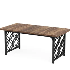 Best Tribesigns 63-inch Dining Table, Modern Faux Marble Kitchen Table for 6 People