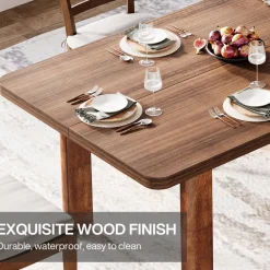 Clearance Tribesigns 63-Inch Dining Table, Wood Farmhouse Kitchen Table for 4-6