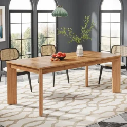 New Tribesigns 63-inch Dining Table, Wooden Farmhouse Kitchen Table for 4-6