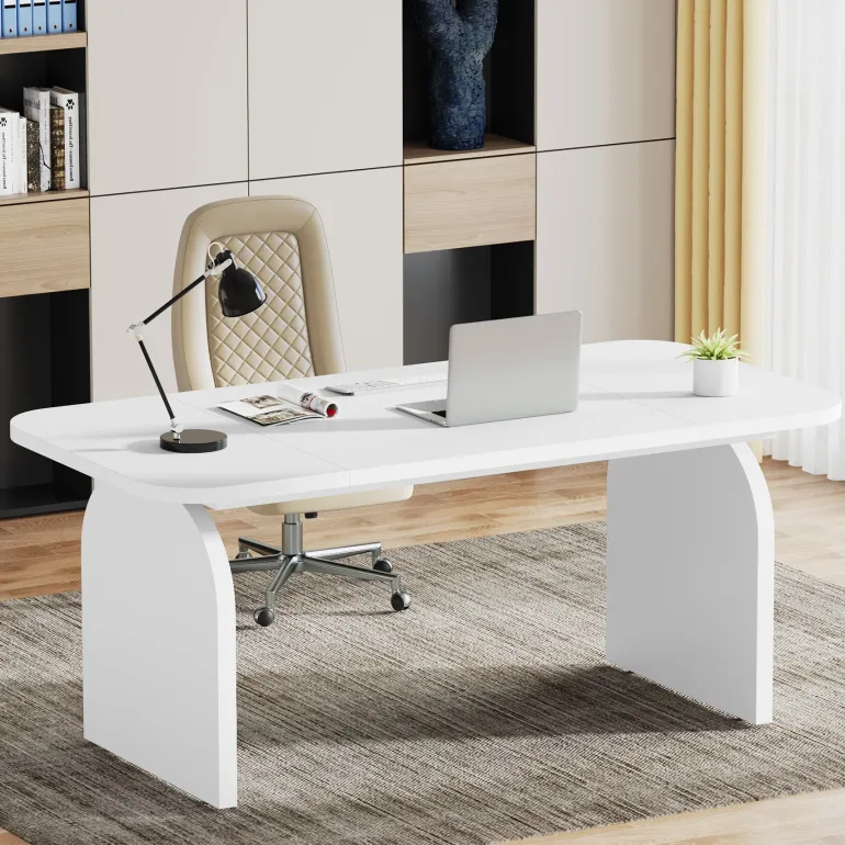 Discount Tribesigns 63-Inch Executive Desk, Rectangular Office Computer Desk Workstation