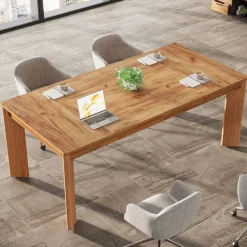 Fashion Tribesigns 63-inch Executive Desk, Wood Computer Desk Conference Table