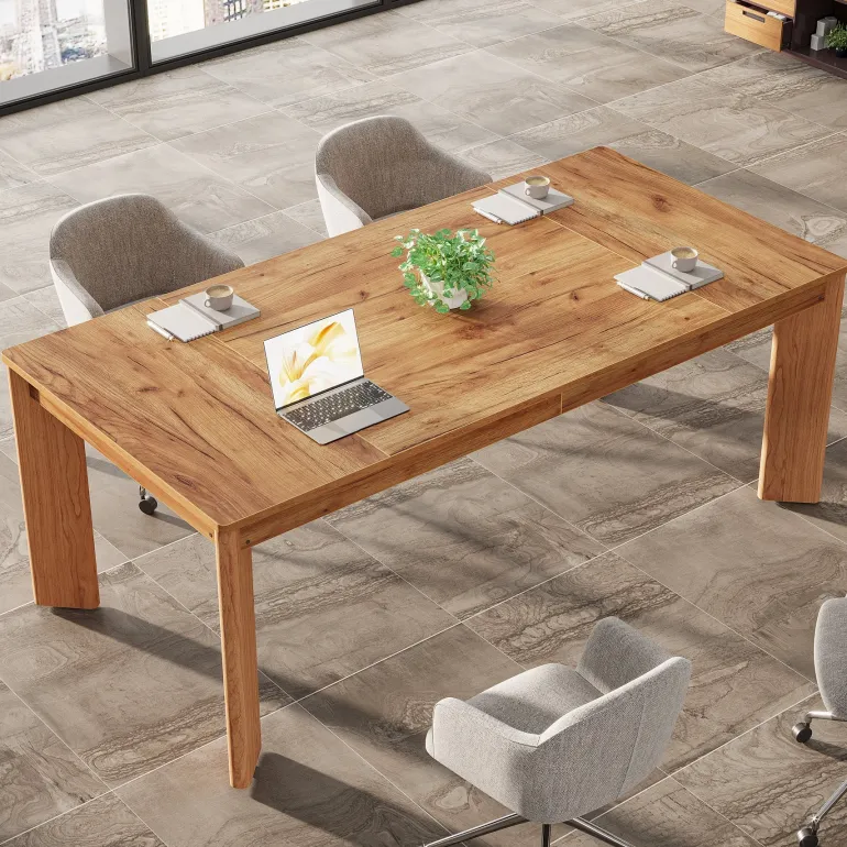 Fashion Tribesigns 63-inch Executive Desk, Wood Computer Desk Conference Table