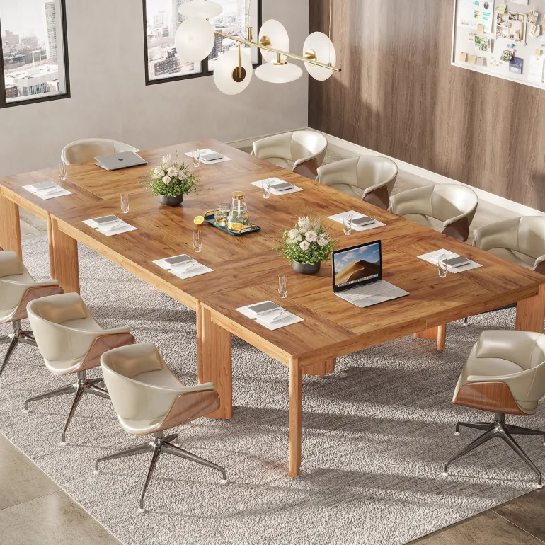 Fashion Tribesigns 63-inch Executive Desk, Wood Computer Desk Conference Table