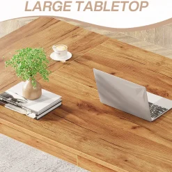 Fashion Tribesigns 63-inch Executive Desk, Wood Computer Desk Conference Table