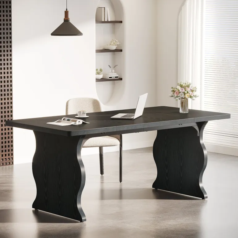 Outlet Tribesigns 63-Inch Large Executive Desk, Sturdy Computer Desk Conference Table