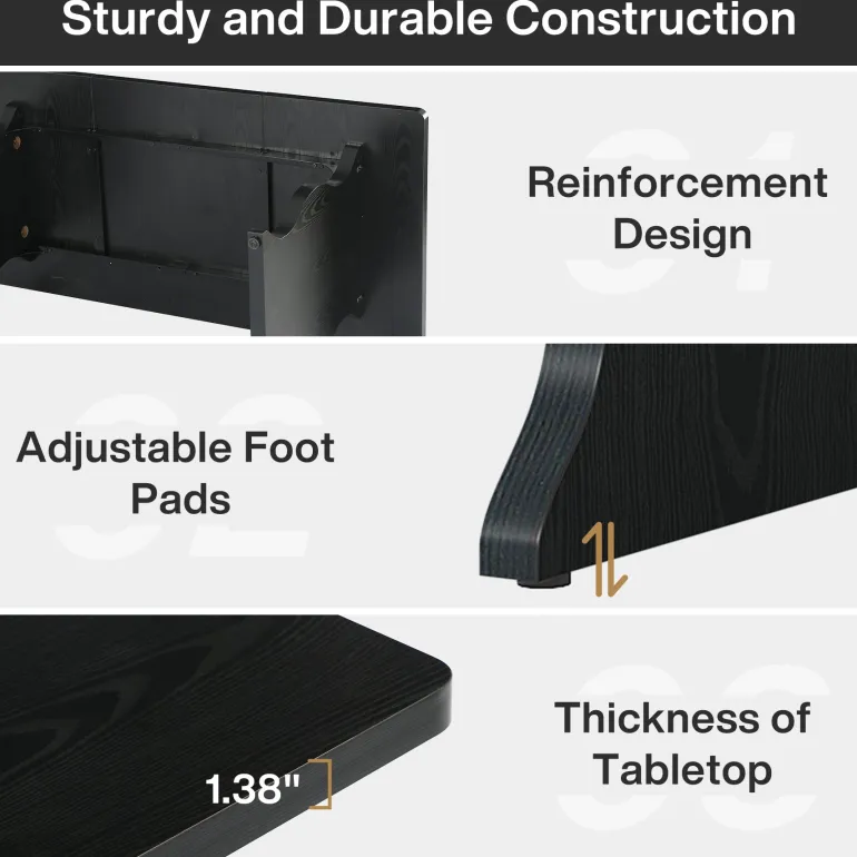 Outlet Tribesigns 63-Inch Large Executive Desk, Sturdy Computer Desk Conference Table