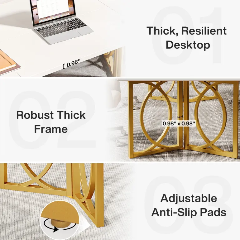 Fashion Tribesigns 70.9-Inch Wood Dining Table , Modern Rectangle Kitchen Table for 4-6 People