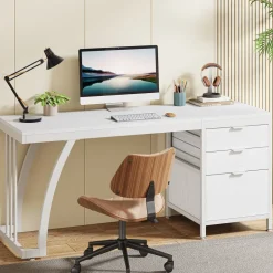 Sale Tribesigns Industrial Computer Desk, 59