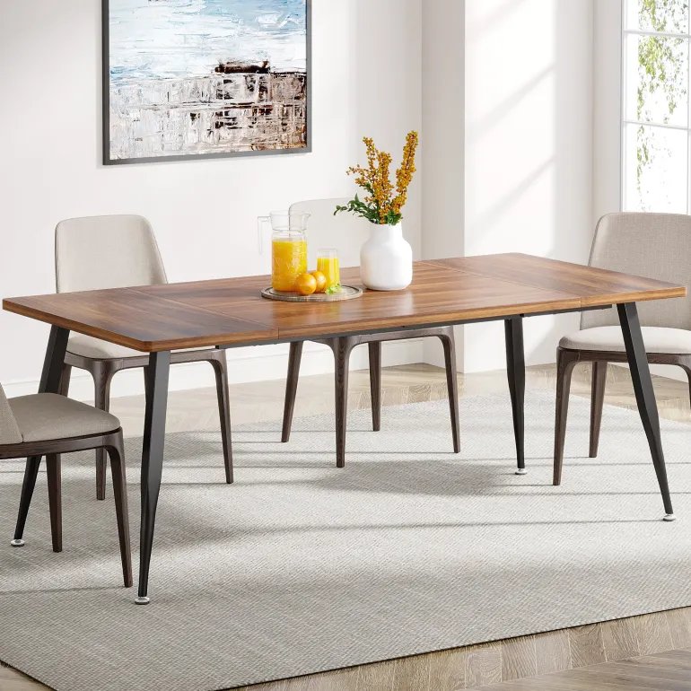 Best Sale Tribesigns Industrial Dining Table, 70.9" Kitchen Dinner Table for 6 to 8 People