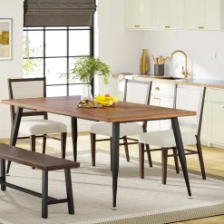 Best Sale Tribesigns Industrial Dining Table, 70.9
