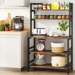 Fashion Tribesigns Industrial Kitchen Baker's Rack, 5-Tier Kitchen Utility Storage Shelf
