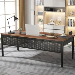 Best Sale Tribesigns Industrial L - Shaped Desk, 71