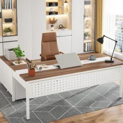 Best Sale Tribesigns Industrial L - Shaped Desk, 71