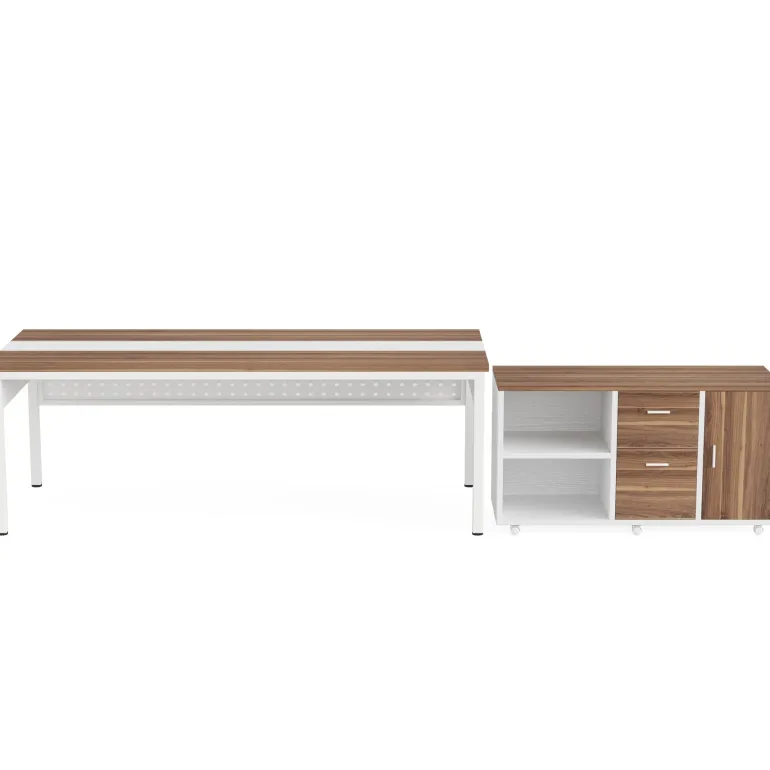 Best Sale Tribesigns Industrial L - Shaped Desk, 71" Executive Desk with 47" Mobile File Cabinet