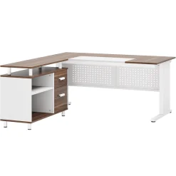 New Tribesigns Industrial L - Shaped Desk, 63