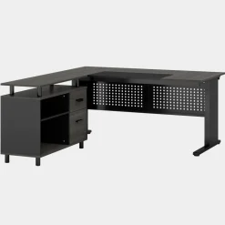 New Tribesigns Industrial L - Shaped Desk, 63