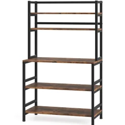 Clearance Tribesigns Kitchen Baker's Rack, 5-Tier Microwave Oven Stand with Hutch