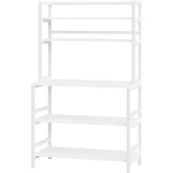 Clearance Tribesigns Kitchen Baker's Rack, 5-Tier Microwave Oven Stand with Hutch
