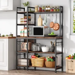 Outlet Tribesigns Kitchen Baker's Rack, 5-Tier Utility Storage Shelf with Hutch