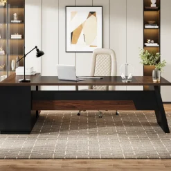 Shop Tribesigns L - Shaped Executive Desk, 78