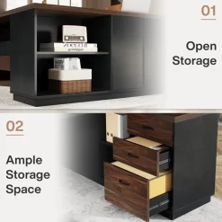 Shop Tribesigns L - Shaped Executive Desk, 78