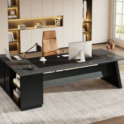 Shop Tribesigns L - Shaped Executive Desk, 78