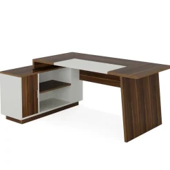 Hot Tribesigns L - Shaped Executive Desk, 70.5" Computer Desk with Cabinet