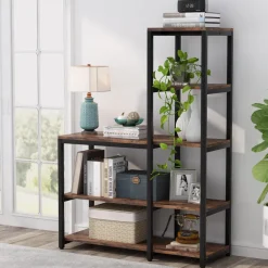 Cheap Tribesigns Ladder Bookshelf, 5-Tier Etagere Bookcase Display Rack for Home Office